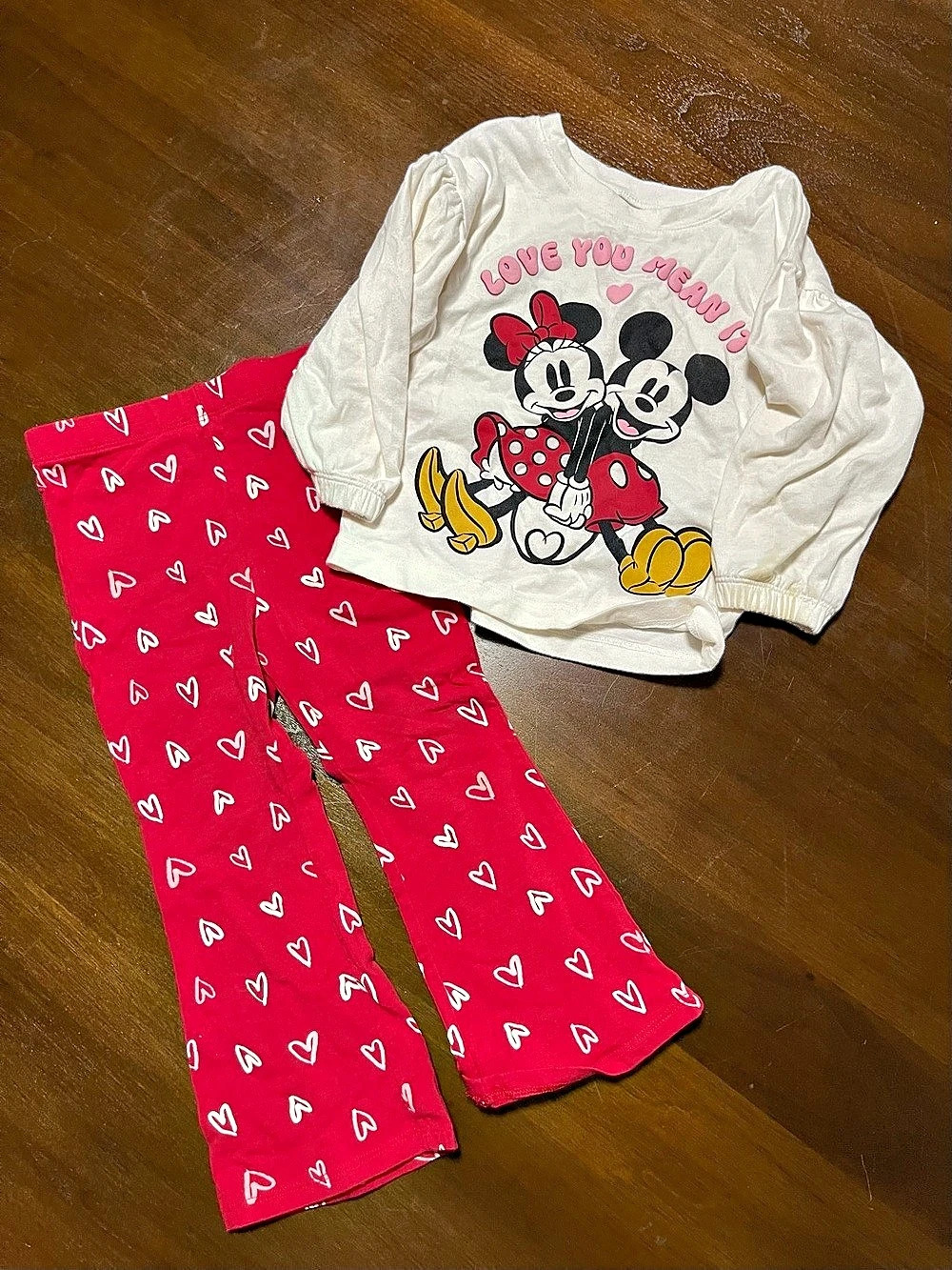 Disney Minnie & Mickey Matching Set in Red & White